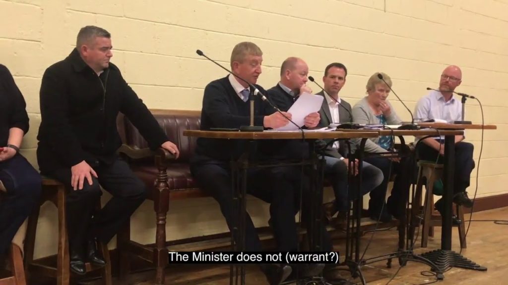 Irish Politicians get an Unexpected Response at Town Meeting