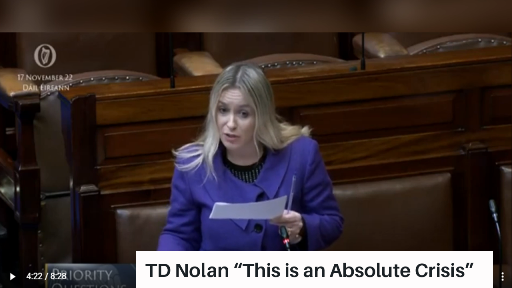 TD Carol Nolan – “This is an Absolute Crisis”