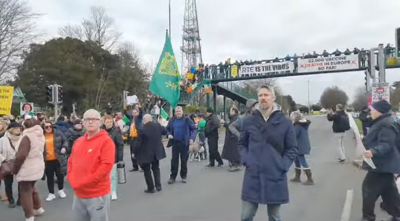 Breaking News : Large Demonstration Outside RTE in Dublin