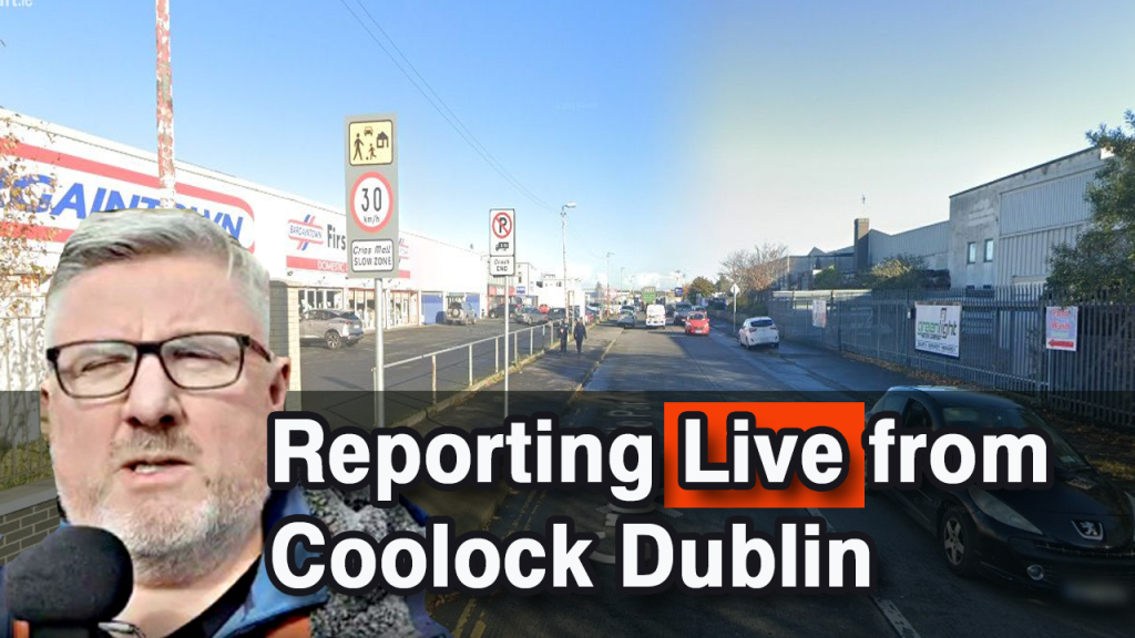 Philip Dwyer reporting Live from a Massive Protest in Coolock Dublin